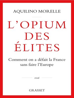 cover image of L'opium des élites